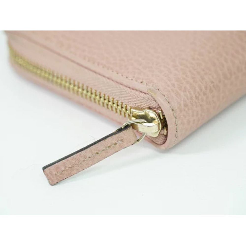 Gucci leather round zipper long wallet pink - Picture 4 of 8